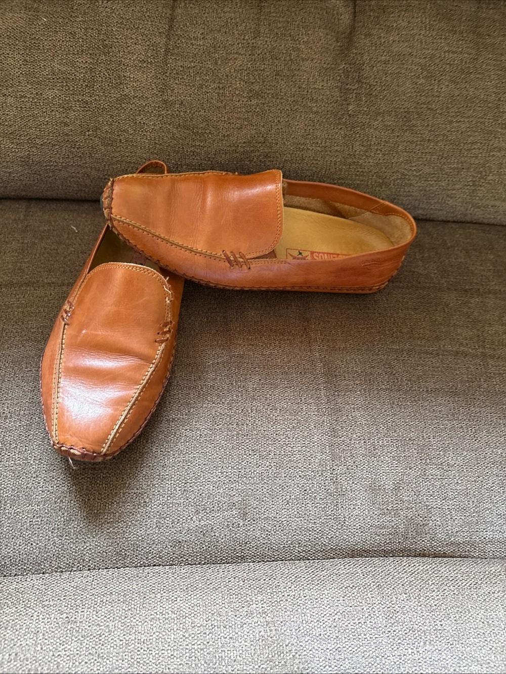 PIKOLINOS JEREZ TANNED BROWN LEATHER LOAFERS 36 /5.5-6 Read